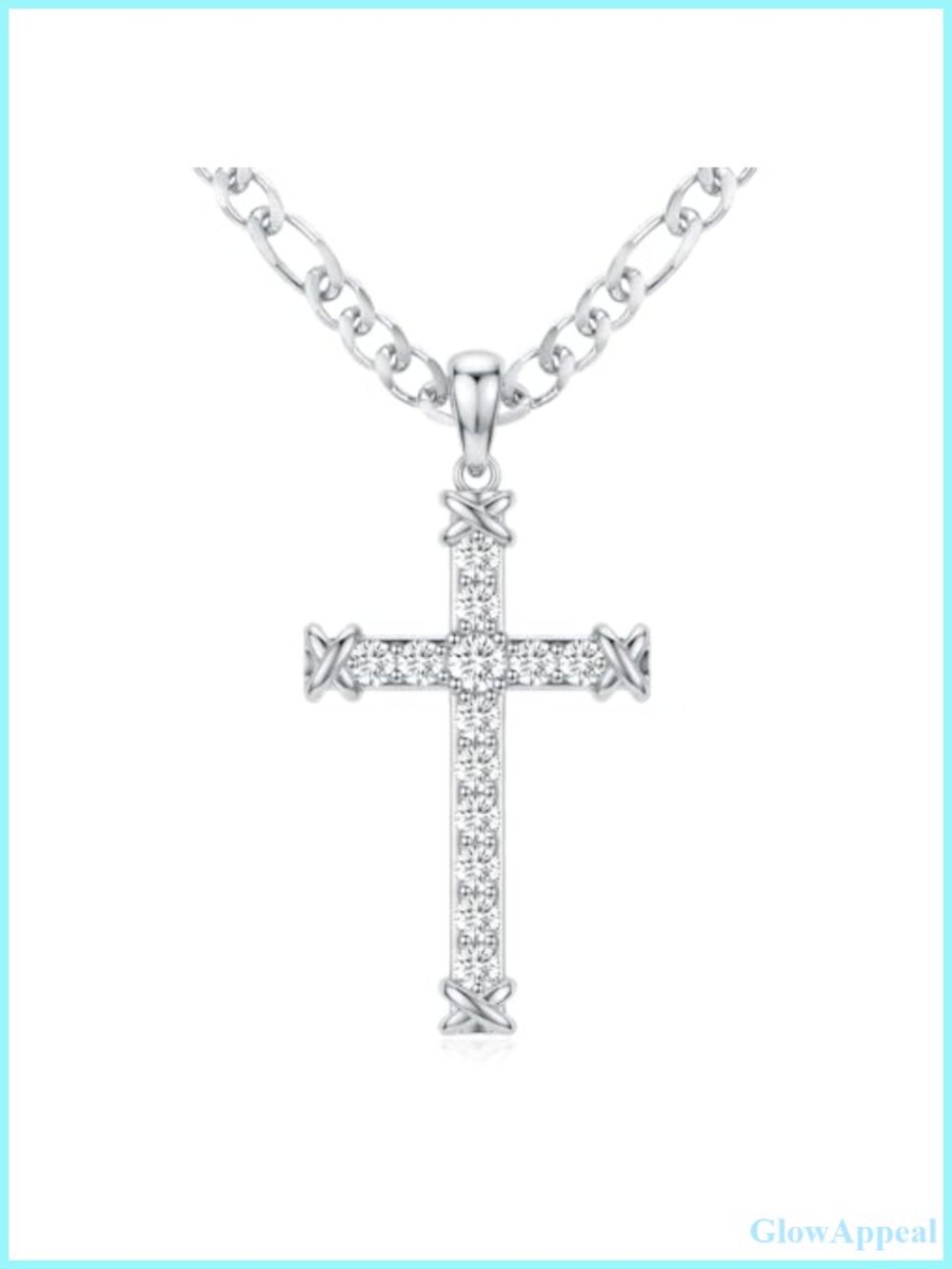 14K Gold Plated Cross Necklace Hypoallergenic Cubic Zirconia Pendant